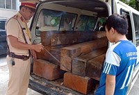 Tài xế cả gan tháo ghế xe khách để vận chuyển gỗ lậu
