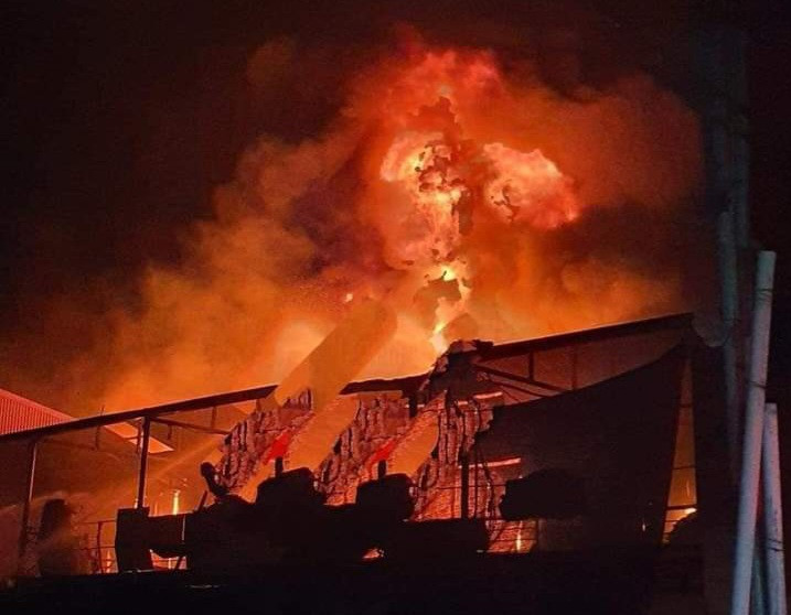 Cháy lớn tại khu công nghiệp ở Vĩnh Phúc