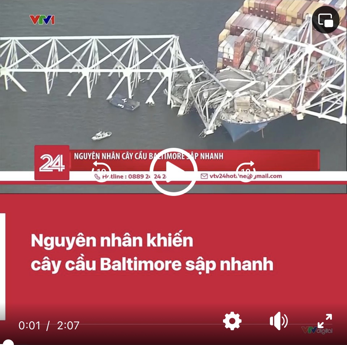 Nguyên nhân khiến cây cầu Baltimore sập nhanh