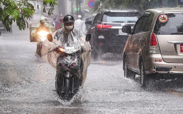 Miền Bắc bắt đầu mưa lớn dài ngày, kết thúc nắng nóng