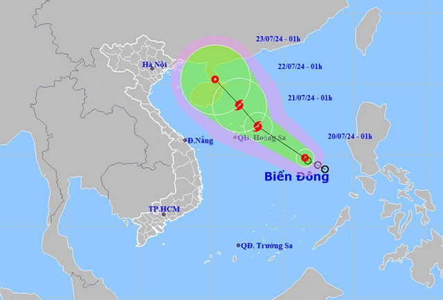 Áp thấp nhiệt đới trên Biển Đông có thể mạnh lên thành bão