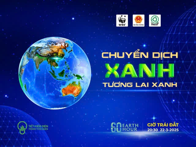 EVN kêu gọi hưởng ứng Giờ Trái đất 2025: Tiết kiệm điện - Chuyển dịch xanh tương lai xanh