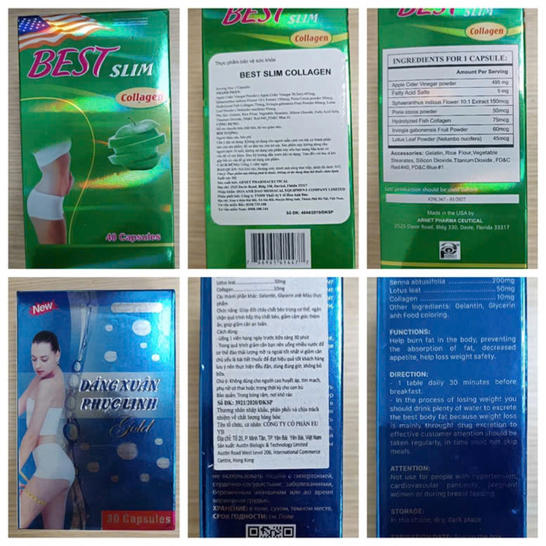 Thu hồi thực phẩm bảo vệ sức khoẻ chứa chất cấm Sibutramine
