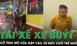 Xử phạt tài xế xe buýt cố tình mở cửa đập vào xe máy chở trẻ nhỏ, liên tục thách thức