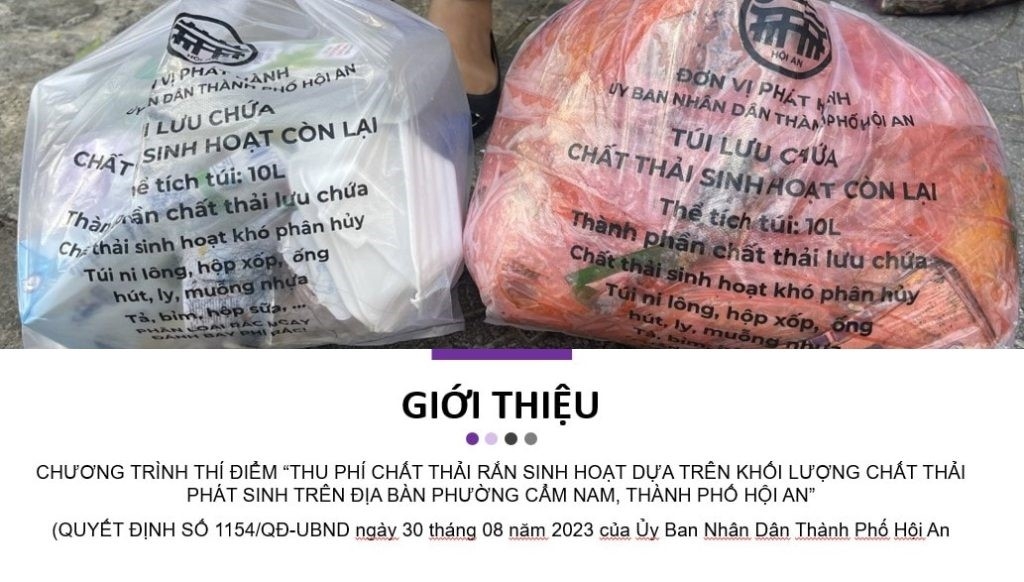 Hội An tiếp tục triển khai thu phí rác thải theo khối lượng