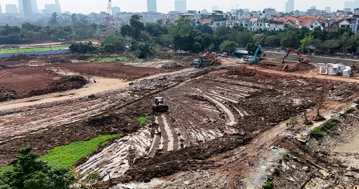 Hà Nội yêu cầu đẩy nhanh tiến độ dự án hồ Đồng Bông 2 và tuyến kênh Thụy Phương