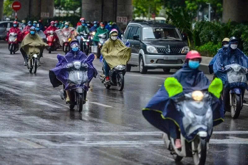 Không khí lạnh tràn xuống làm Bắc Bộ mưa dông, nhiệt độ giảm sâu