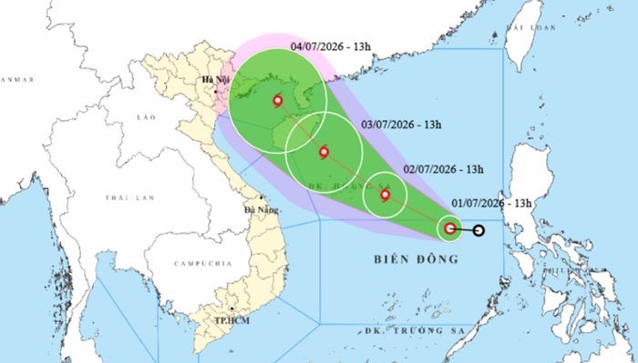 Biển Đông xuất hiện áp thấp nhiệt đới