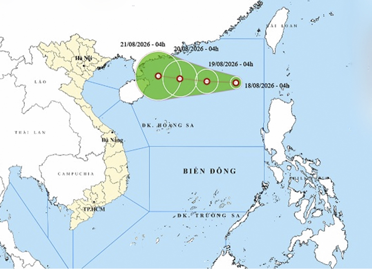 Thời tiết ngày 18/8: Nhiều nơi khu vực Bắc Bộ có thể mưa lớn, Biển Đông hình thành áp thấp nhiệt đới