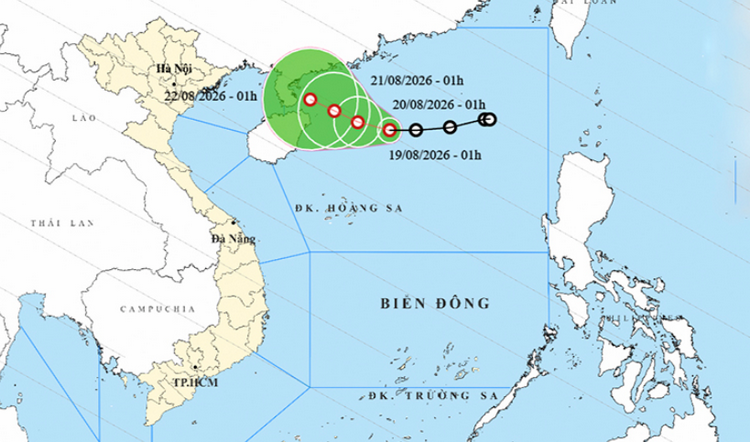 Thời tiết ngày 19/8: Bắc Bộ mưa lớn, áp thấp nhiệt đới gây biển động