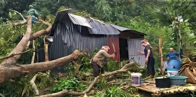 Mưa lớn, dông lốc gây thiệt hại diện rộng ở Lào Cai
