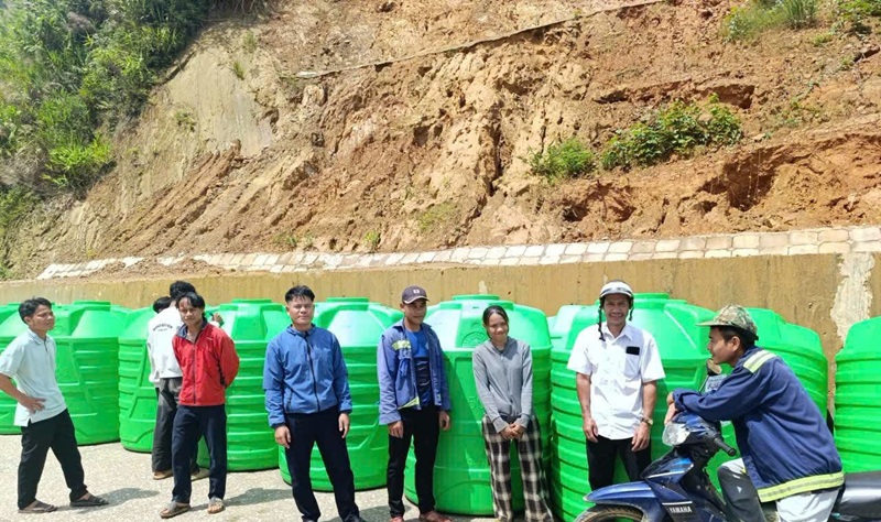 Xã ở Đà Nẵng cấp hơn 100 bồn chứa, đáp ứng nhu cầu tích trữ nước
